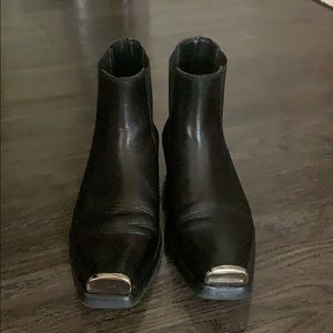 ASOS Stacked heel black Boots size 9